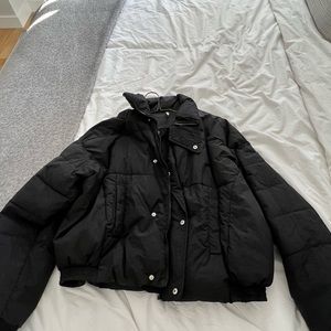 Free People Black Puffer Jacket